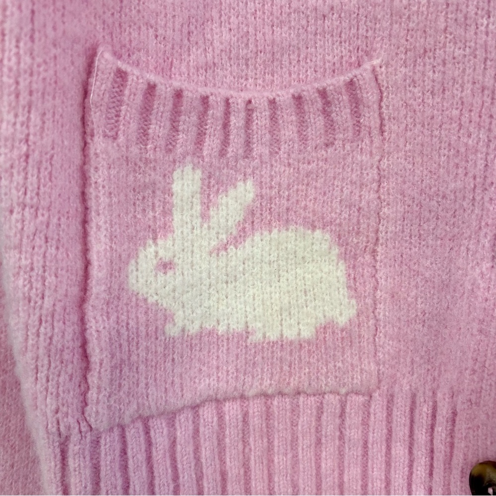 PINK ROSE 🐰 Pink Bunny Button Front Cardigan - Mtpl Sizes - Picture 3 of 5